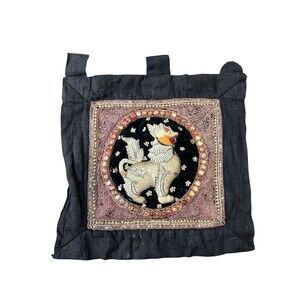BURMESE KALAGA HAND EMBROIDERED TAPESTRY Dragon